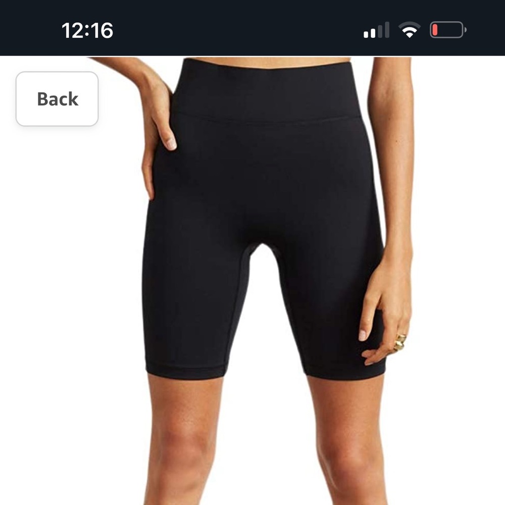 BANDIER ALL ACCESS CENTER STAGE BIKER SHORTS IN BLACK SHINE - Picture 6 of 6